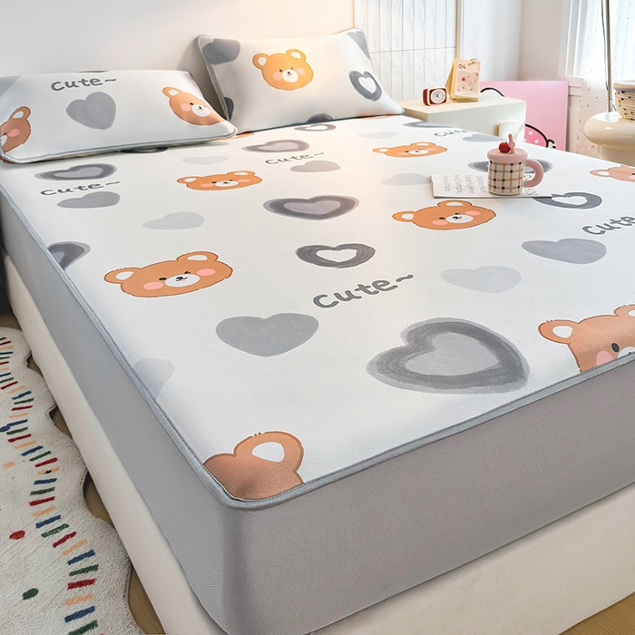 91家纺网 家纺一手货源 找家纺 （总）小萌虎 2026新款碳光冰丝凉席床笠款拍法一