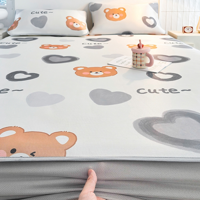 91家纺网 家纺一手货源 找家纺 （总）小萌虎 2026新款碳光冰丝凉席床笠款拍法一