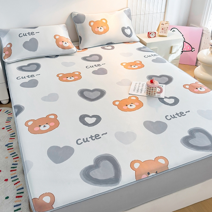 91家纺网 家纺一手货源 找家纺 （总）小萌虎 2026新款碳光冰丝凉席床笠款拍法一