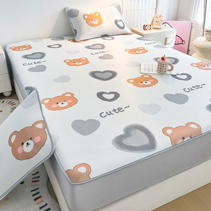 91家纺网 家纺一手货源 找家纺 （总）小萌虎 2026新款碳光冰丝凉席床笠款拍法一