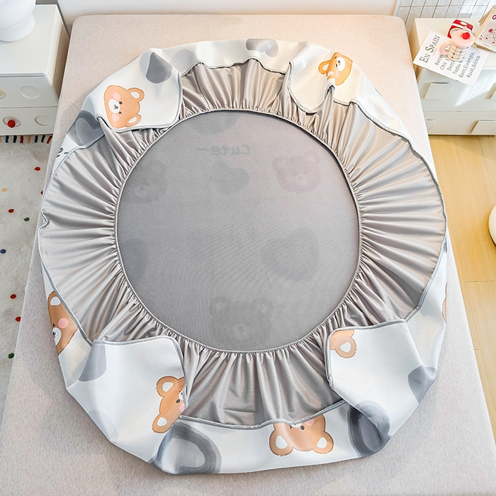 91家纺网 家纺一手货源 找家纺 （总）小萌虎 2026新款碳光冰丝凉席床笠款拍法一