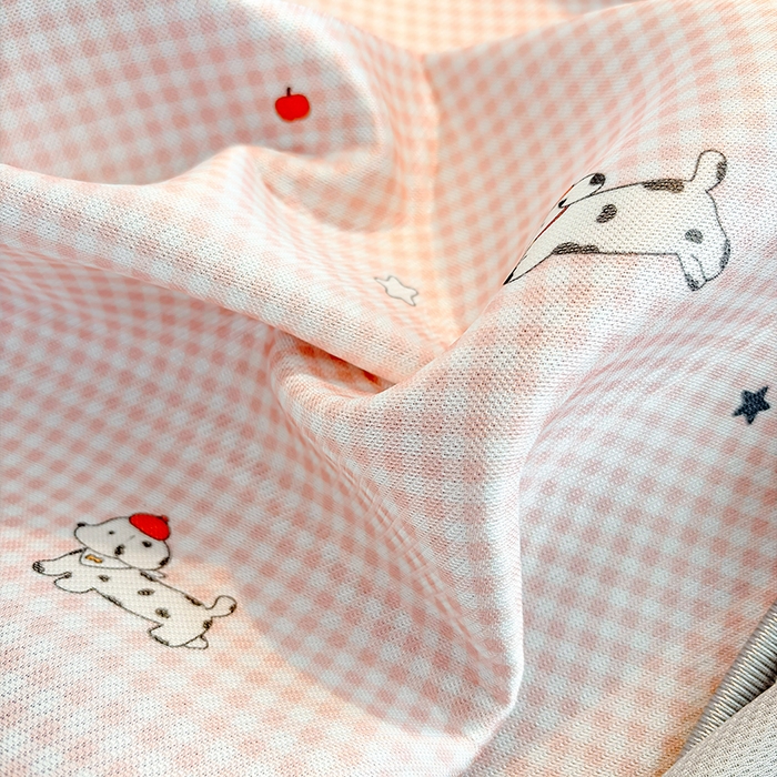 91家纺网 家纺一手货源 找家纺 小萌虎 2026新款碳光冰丝凉席床笠款拍法一 斑点狗粉