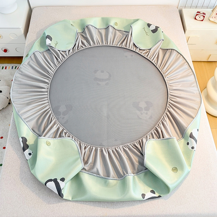 91家纺网 家纺一手货源 找家纺 小萌虎 2026新款碳光冰丝凉席床笠款拍法一 大熊猫