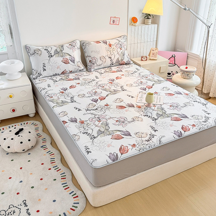 91家纺网 家纺一手货源 找家纺 小萌虎 2026新款碳光冰丝凉席床笠款拍法一 密语