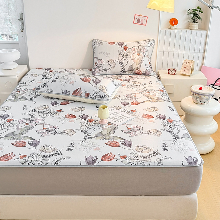 91家纺网 家纺一手货源 找家纺 小萌虎 2026新款碳光冰丝凉席床笠款拍法一 密语