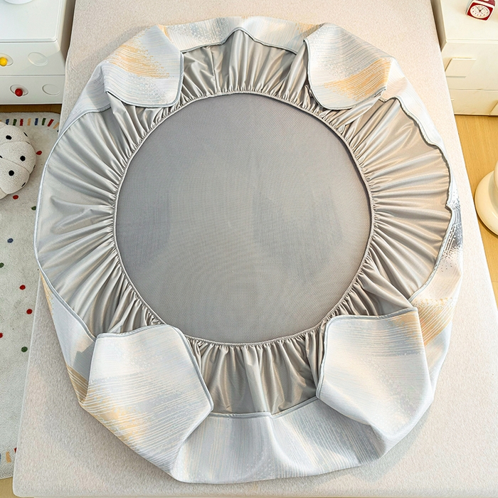 91家纺网 家纺一手货源 找家纺 小萌虎 2026新款碳光冰丝凉席床笠款拍法一 莫奈