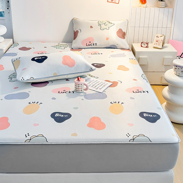 91家纺网 家纺一手货源 找家纺 小萌虎 2026新款碳光冰丝凉席床笠款拍法一 小恐龙