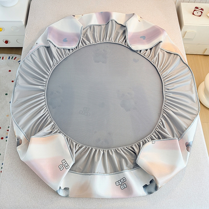 91家纺网 家纺一手货源 找家纺 小萌虎 2026新款碳光冰丝凉席床笠款拍法一 小熊猫