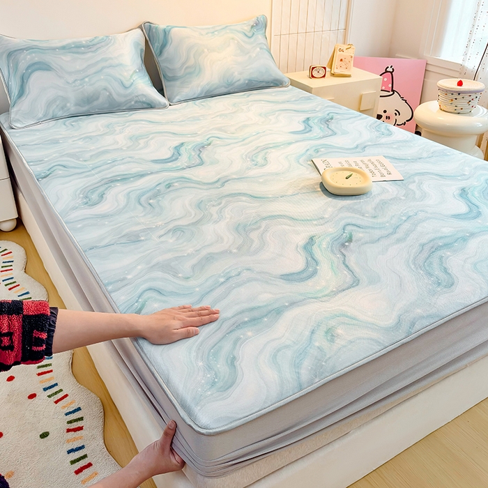 小萌虎 2026新款碳光冰丝凉席床笠款拍法一 星空