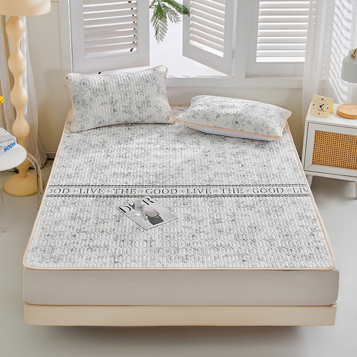 91家纺网 家纺一手货源 找家纺 （总）美丽折家纺 2026新款凉感丝乳胶凉席款 乳胶凉席三件套