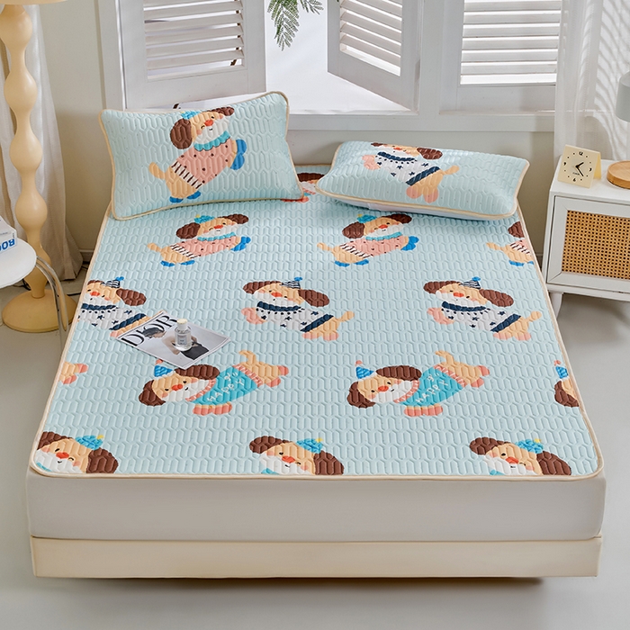 91家纺网 家纺一手货源 找家纺 （总）美丽折家纺 2026新款凉感丝乳胶凉席款 乳胶凉席三件套