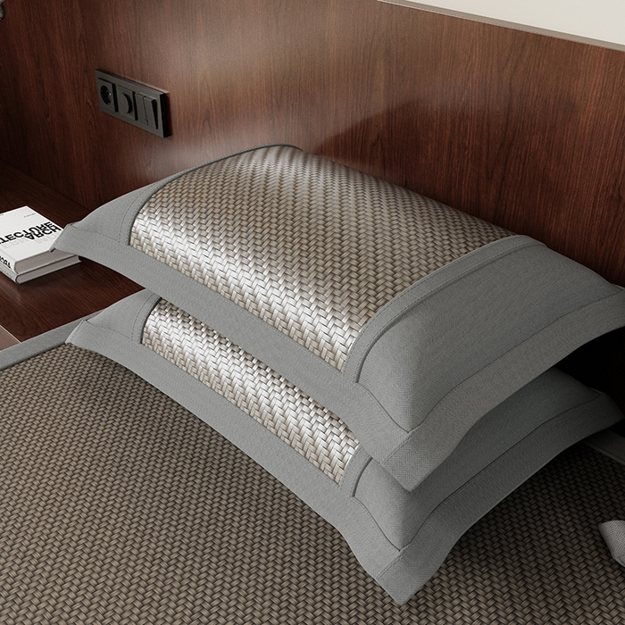 91家纺网 家纺一手货源 找家纺 人人爱家纺 2026新款夏季高端凉席竹席藤席 良品灰色