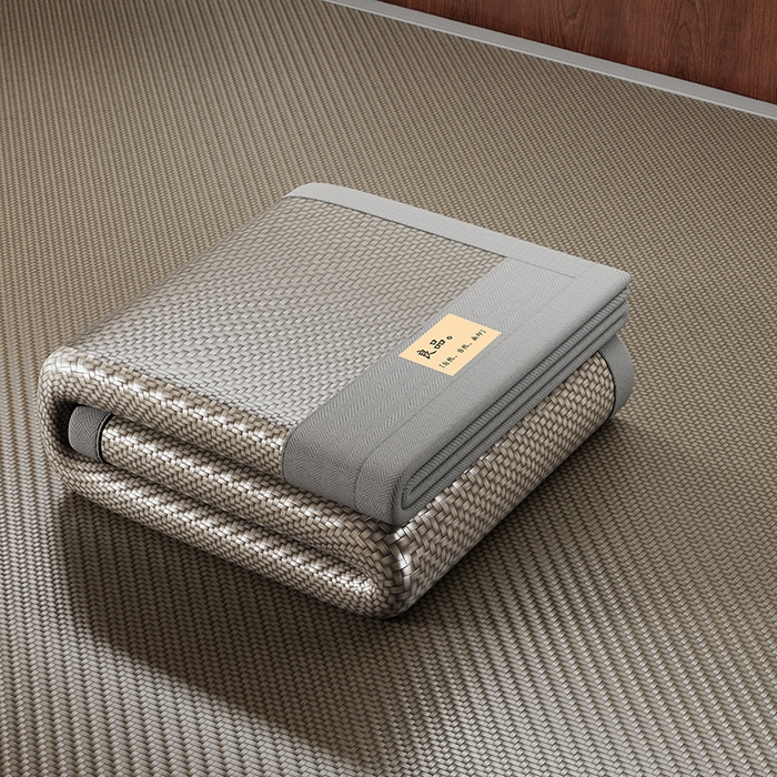 91家纺网 家纺一手货源 找家纺 人人爱家纺 2026新款夏季高端凉席竹席藤席 良品灰色