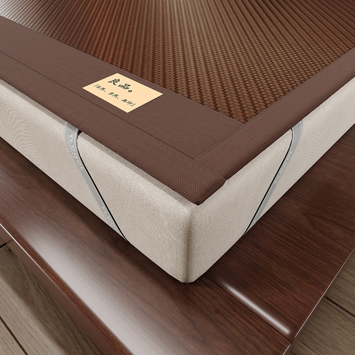 91家纺网 家纺一手货源 找家纺 人人爱家纺 2026新款夏季高端凉席竹席藤席 良品棕色