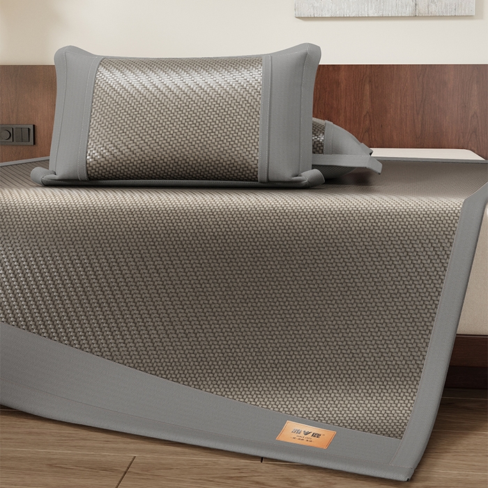 91家纺网 家纺一手货源 找家纺 人人爱家纺 2026新款夏季高端凉席竹席藤席 雅鹿灰色