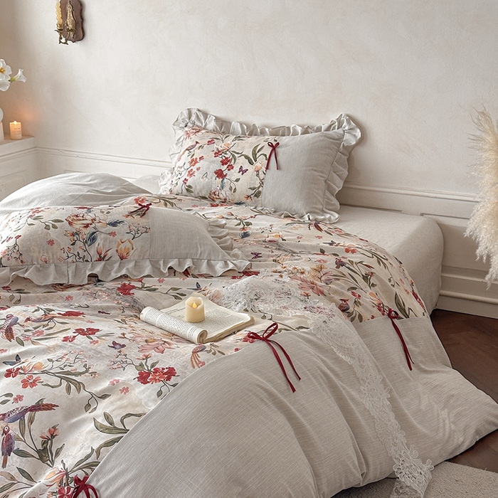 91家纺网 家纺一手货源 找家纺 （总）苏源家居 2026新款夏季酒店风水洗天丝织带款冰丝被套四件套-慕尚