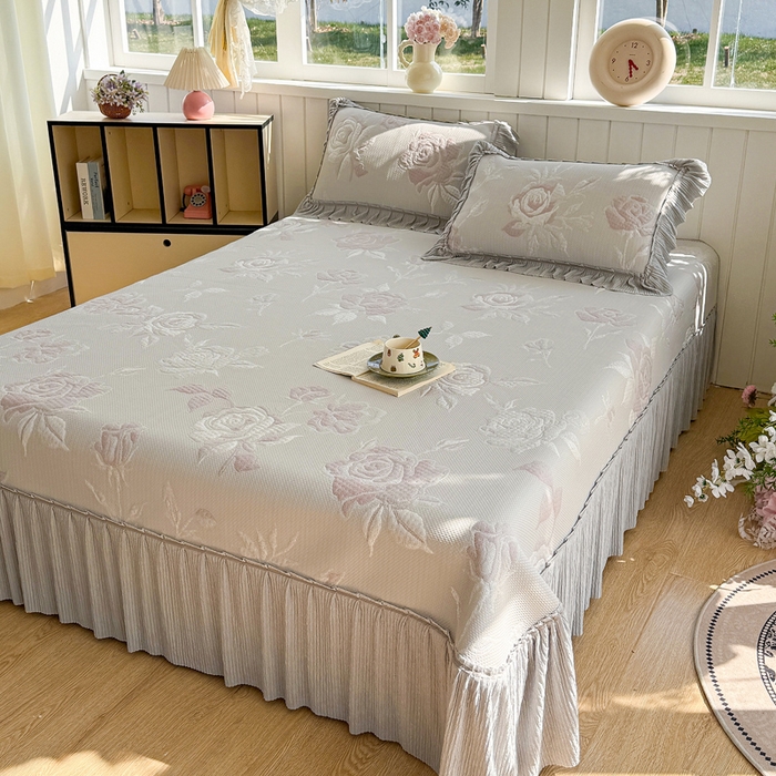 91家纺网 家纺一手货源 找家纺 （总）恋佳居 2026新款A类PE中分子凉感丝床裙凉席