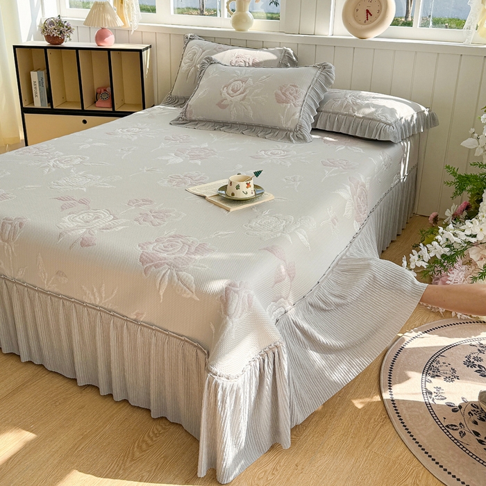 91家纺网 家纺一手货源 找家纺 （总）恋佳居 2026新款A类PE中分子凉感丝床裙凉席