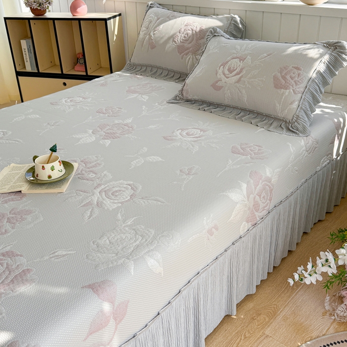 91家纺网 家纺一手货源 找家纺 （总）恋佳居 2026新款A类PE中分子凉感丝床裙凉席