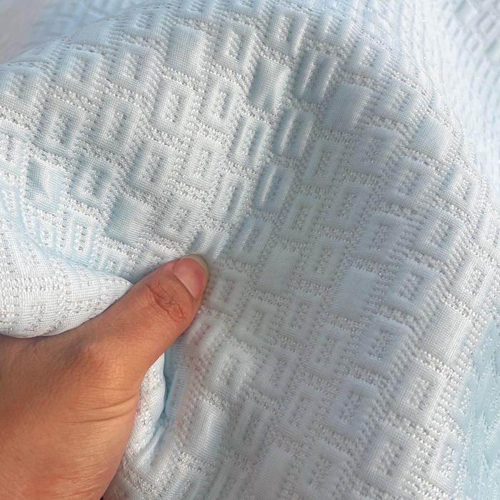 91家纺网 家纺一手货源 找家纺 恋佳居 2026新款A类PE中分子凉感丝床裙凉席 冰沙银丝蓝色