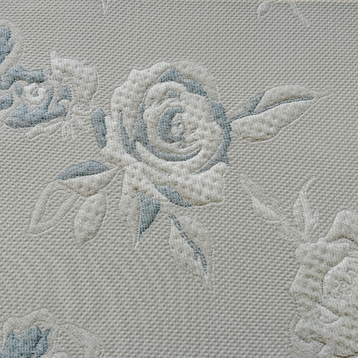 91家纺网 家纺一手货源 找家纺 恋佳居 2026新款A类PE中分子凉感丝床裙凉席 冰柔蓝蔷薇