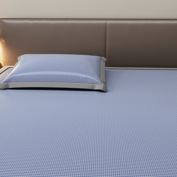 91家纺网 家纺一手货源 找家纺 （总）人人爱家纺 2026新款提花冰丝凉席-棒球熊