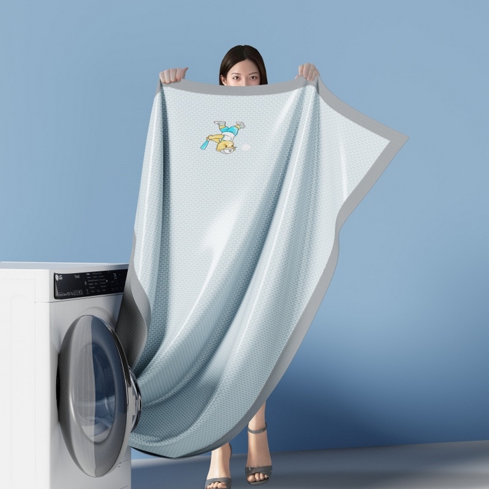 91家纺网 家纺一手货源 找家纺 人人爱家纺 2026新款提花冰丝凉席-棒球熊 棒球熊立体格蓝色