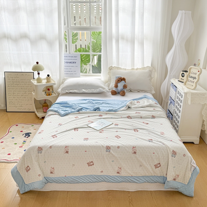 91家纺网 家纺一手货源 找家纺 （总）花满路 2026新款氨凉感丝夏被