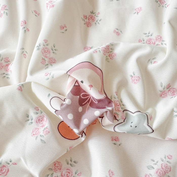 91家纺网 家纺一手货源 找家纺 花满路 2026新款氨凉感丝夏被 芭比兔