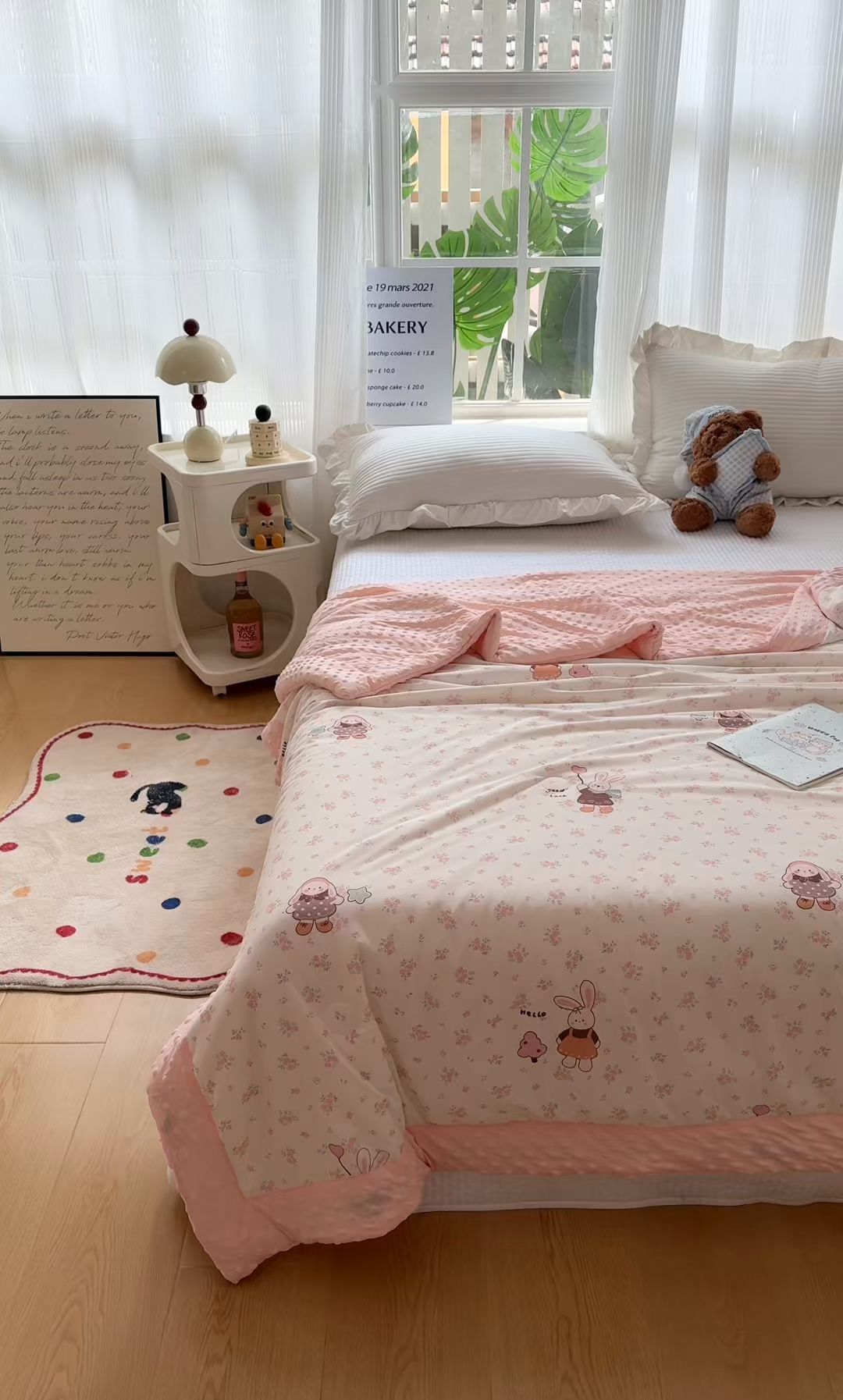 91家纺网 家纺一手货源 找家纺 花满路 2026新款氨凉感丝夏被 芭比兔