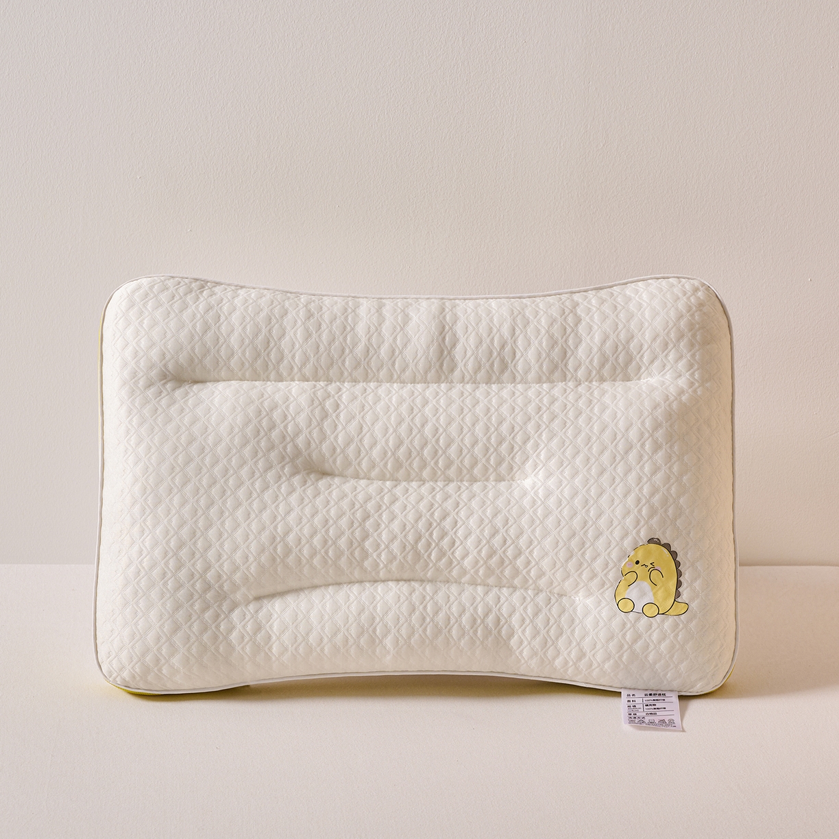 91家纺网 家纺一手货源 找家纺 （总）鼎晟纺 2026新款针织小恐龙云柔舒适枕亲子枕儿童幼儿园学生枕头枕芯