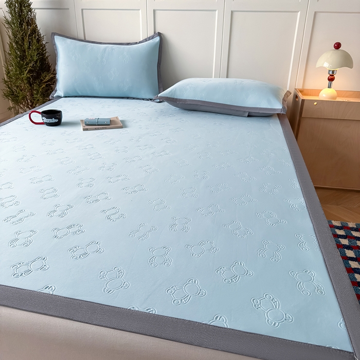 91家纺网 家纺一手货源 找家纺 （总）人人爱家纺 2026新款凉感高密云顶冰丝软席-泰迪熊