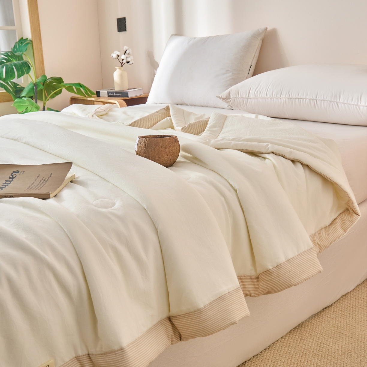 91家纺网 家纺一手货源 找家纺 （总）金灵居 2026春夏新款水洗棉棉花印花新疆棉夏被夏凉被空调被