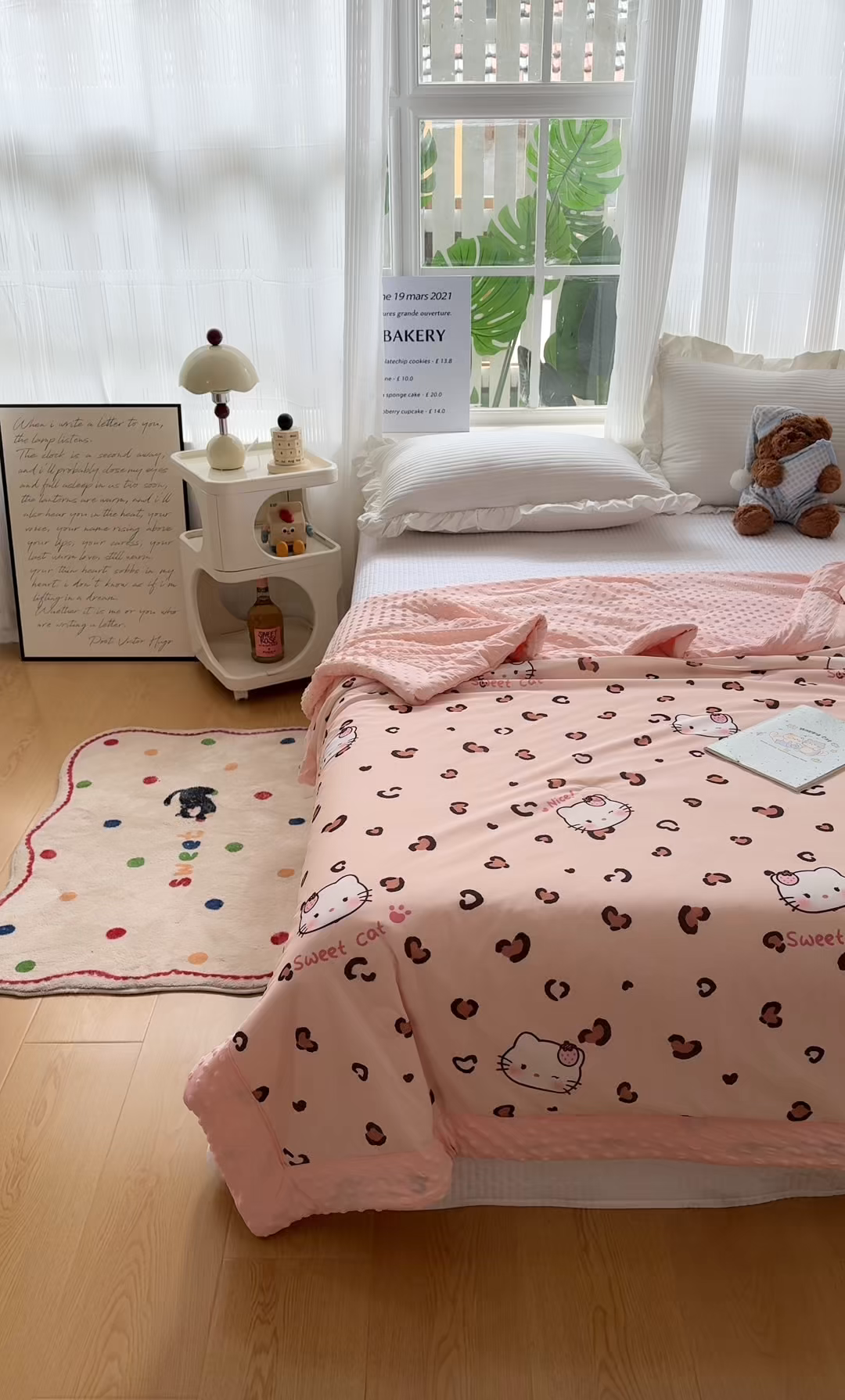 91家纺网 家纺一手货源 找家纺 花满路 2026新款氨凉感丝夏被 可可猫