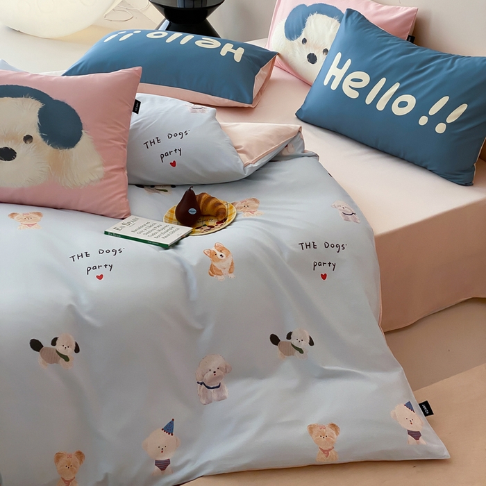 91家纺网 家纺一手货源 找家纺 （总）卡姿家纺 2026春夏全棉60支长绒棉卡通大版印花四件套