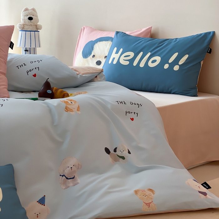 91家纺网 家纺一手货源 找家纺 （总）卡姿家纺 2026春夏全棉60支长绒棉卡通大版印花四件套