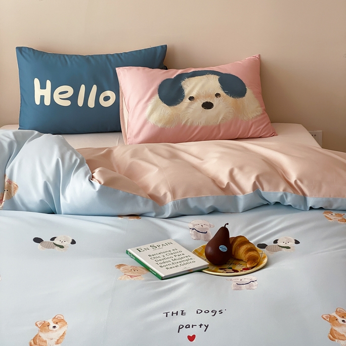 91家纺网 家纺一手货源 找家纺 （总）卡姿家纺 2026春夏全棉60支长绒棉卡通大版印花四件套