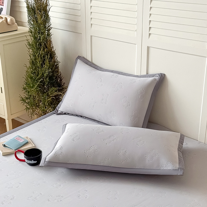 91家纺网 家纺一手货源 找家纺 人人爱家纺 2026新款凉感高密云顶冰丝软席-泰迪熊 泰迪熊-灰