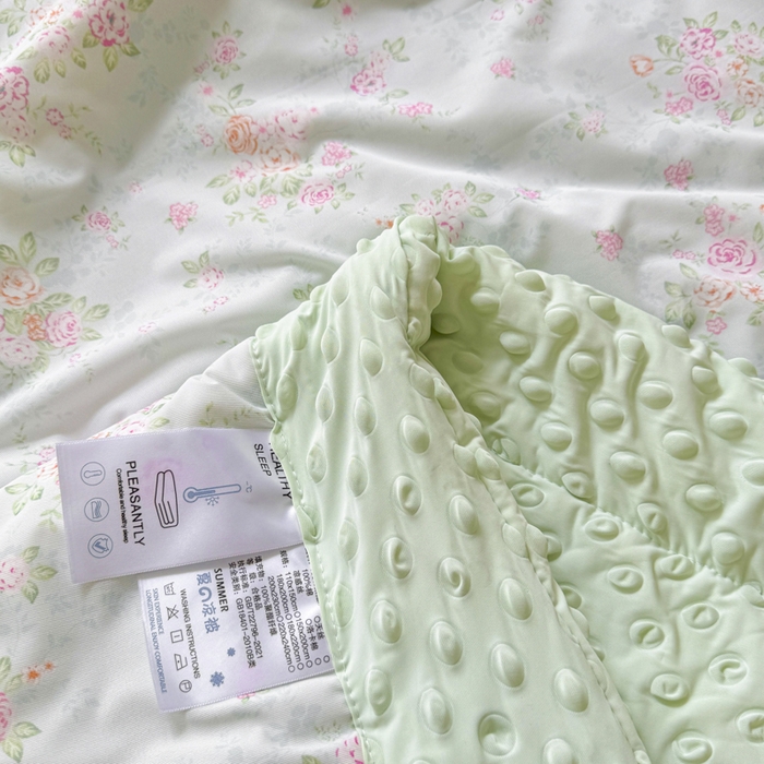 91家纺网 家纺一手货源 找家纺 花满路 2026新款氨凉感丝夏被 浅夏