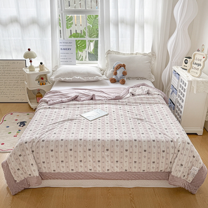 花满路 2026新款氨凉感丝夏被 田园熊