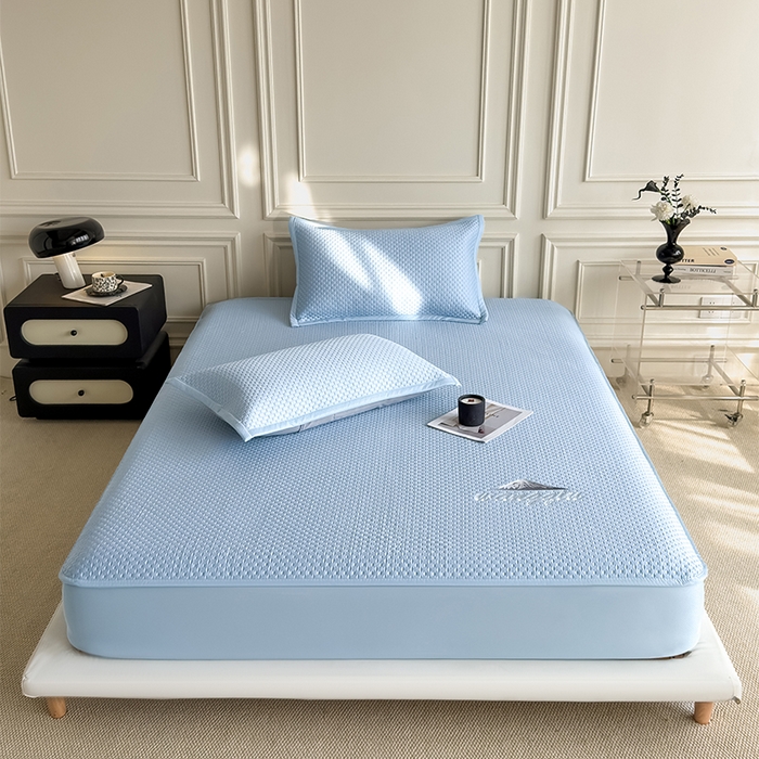 91家纺网 家纺一手货源 找家纺 （总）人人爱家纺 2026新款冰豆豆刺绣软凉席床笠