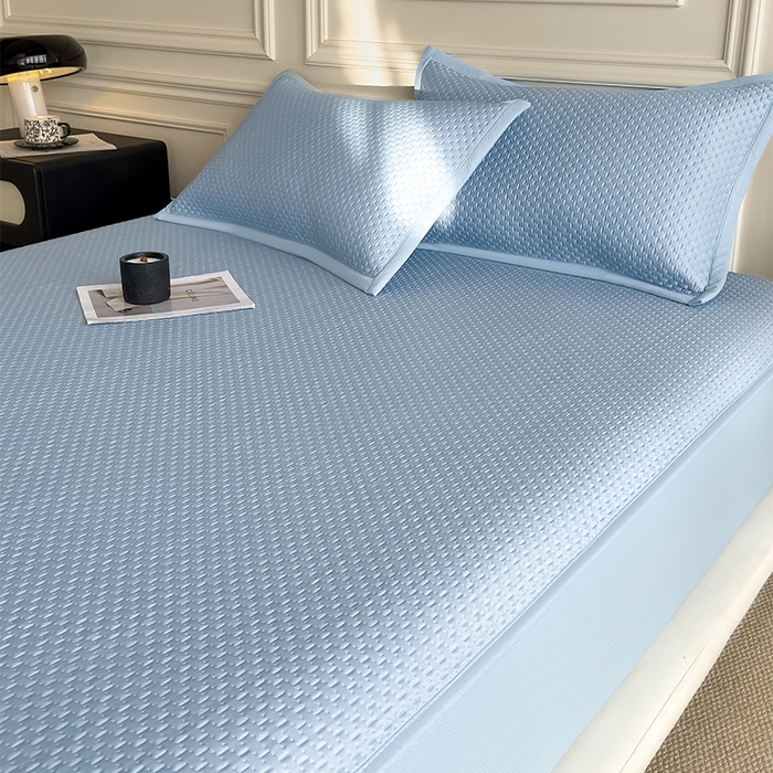 91家纺网 家纺一手货源 找家纺 （总）人人爱家纺 2026新款冰豆豆刺绣软凉席床笠