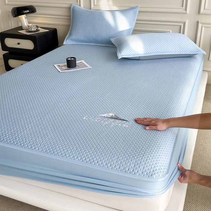 91家纺网 家纺一手货源 找家纺 （总）人人爱家纺 2026新款冰豆豆刺绣软凉席床笠