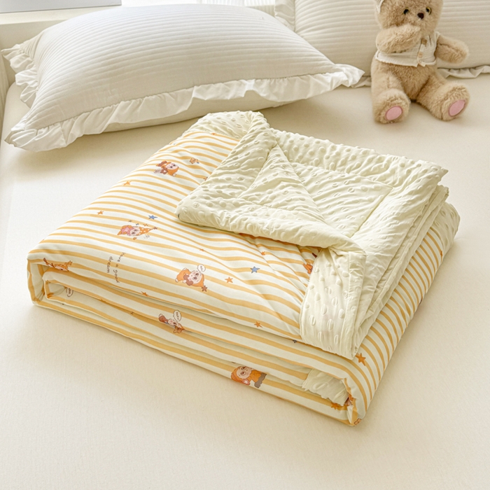 91家纺网 家纺一手货源 找家纺 花满路 2026新款氨凉感丝夏被 星星人