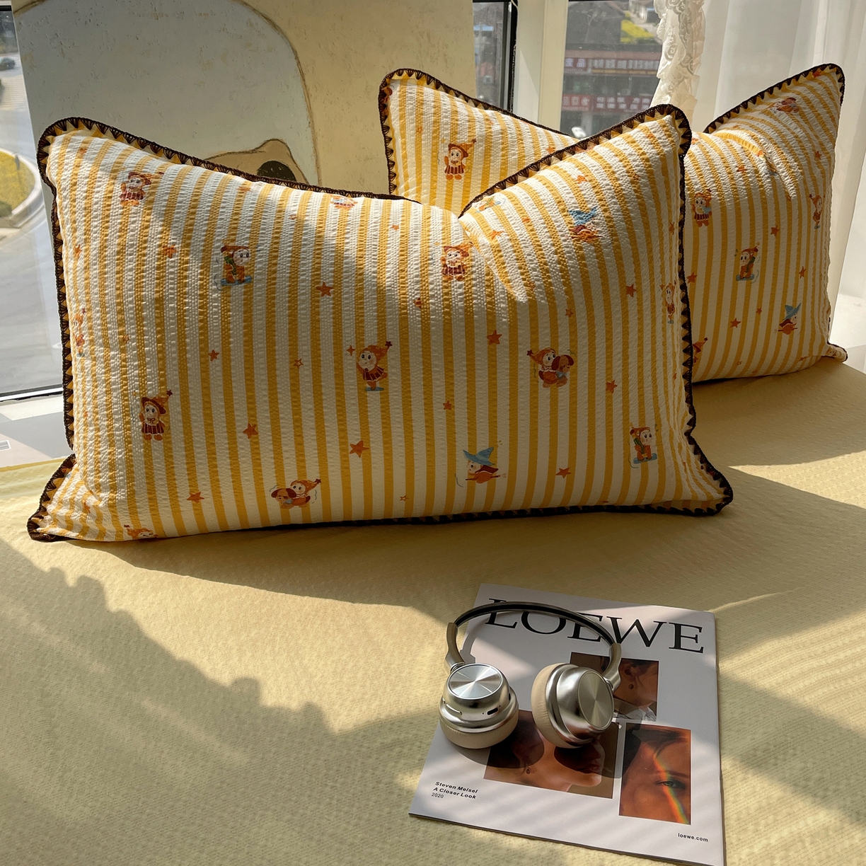 91家纺网 家纺一手货源 找家纺 几禾 2026春夏新款泡芙纱贝壳边夏被夏凉被空调被四件套 欧包-魔法星星