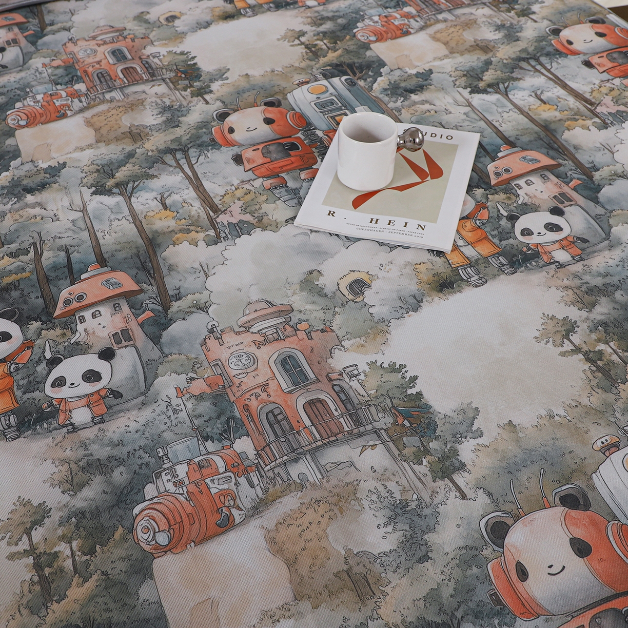 91家纺网 家纺一手货源 找家纺 小萌虎 2026新款碳光冰丝凉席床笠款拍法二 机器城堡