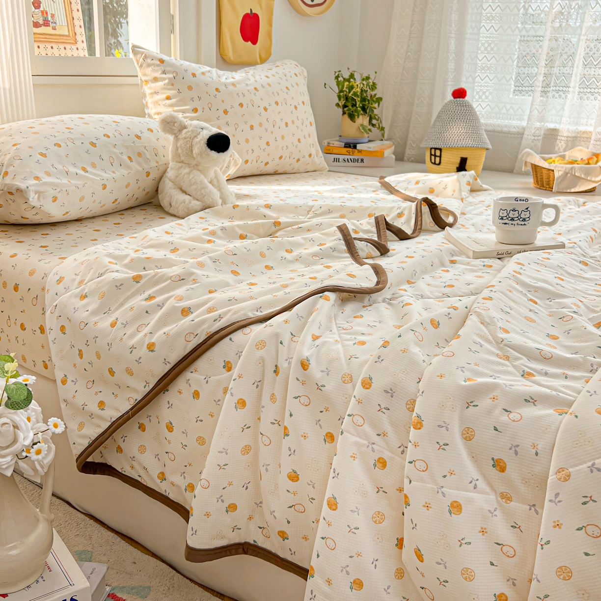 91家纺网 家纺一手货源 找家纺 （总）希诺家居 2026新款冰肤格凉感夏被夏凉被空调被床笠四件套小冰格空调被