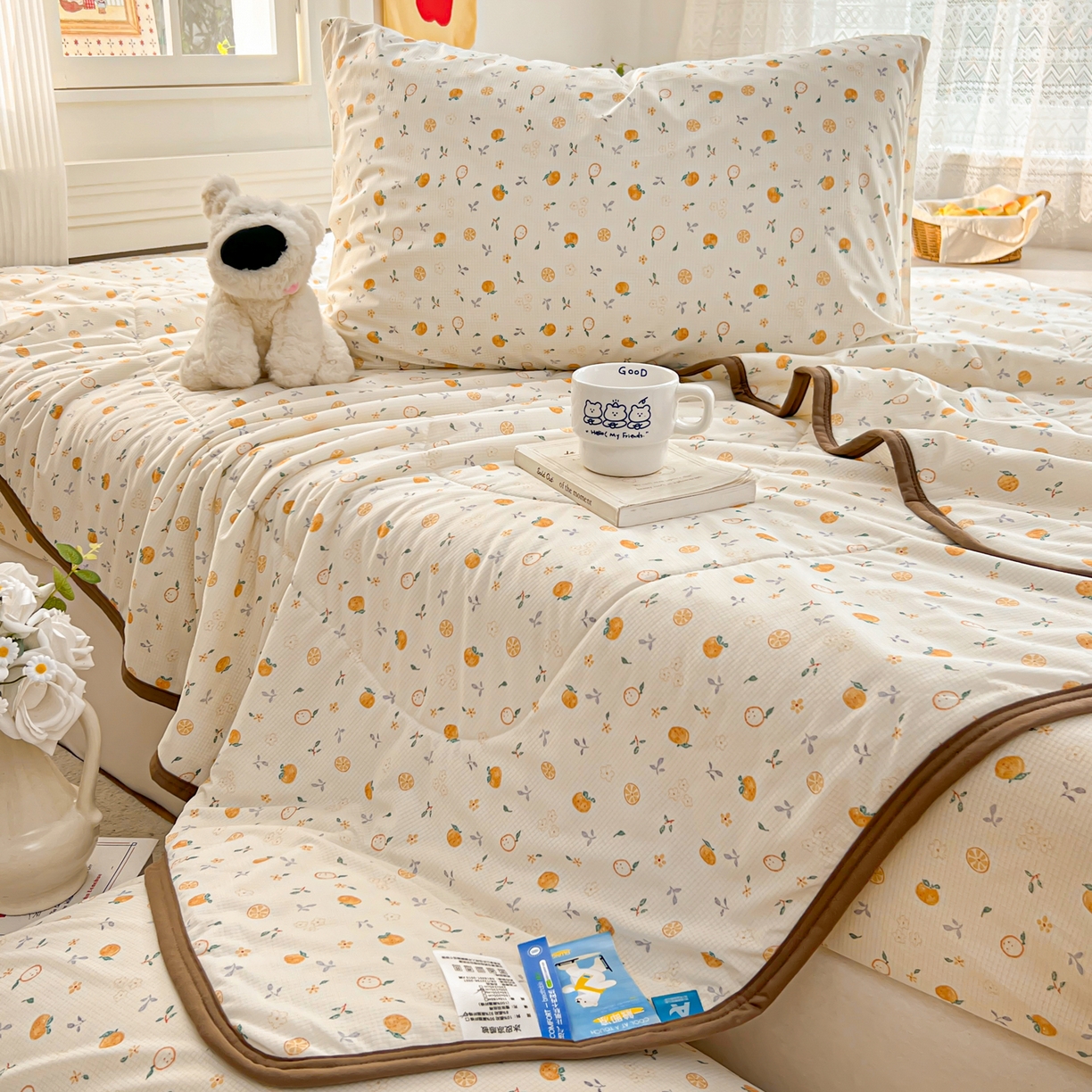 91家纺网 家纺一手货源 找家纺 （总）希诺家居 2026新款冰肤格凉感夏被夏凉被空调被床笠四件套小冰格空调被