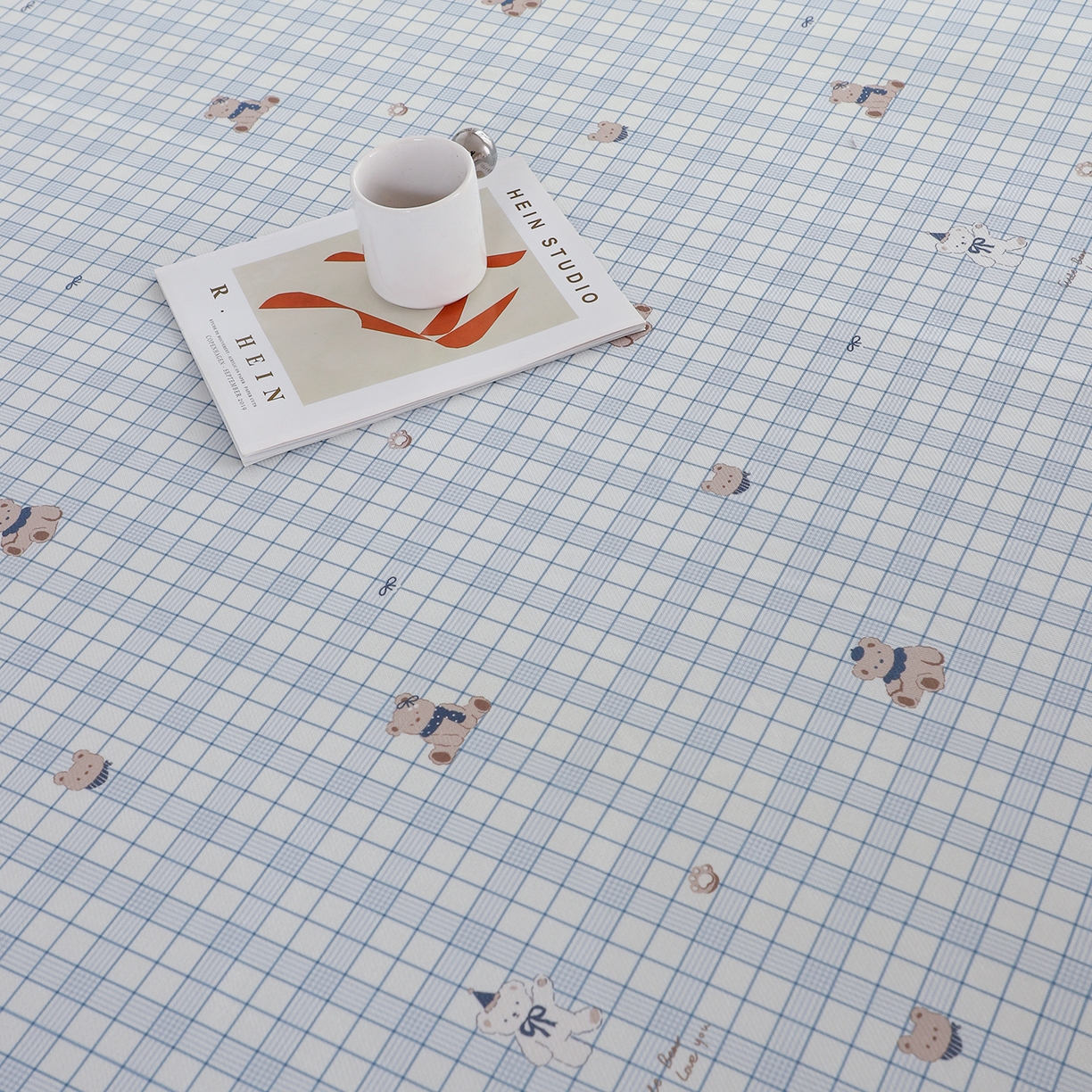 91家纺网 家纺一手货源 找家纺 小萌虎 2026新款碳光冰丝凉席床笠款拍法二 蓝格小熊