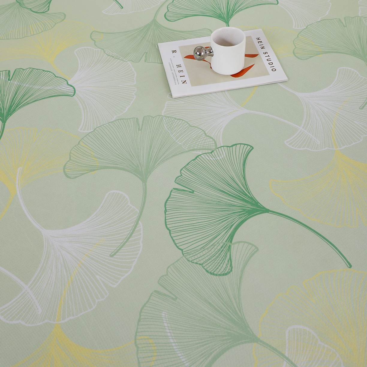 91家纺网 家纺一手货源 找家纺 小萌虎 2026新款碳光冰丝凉席床笠款拍法二 银杏叶